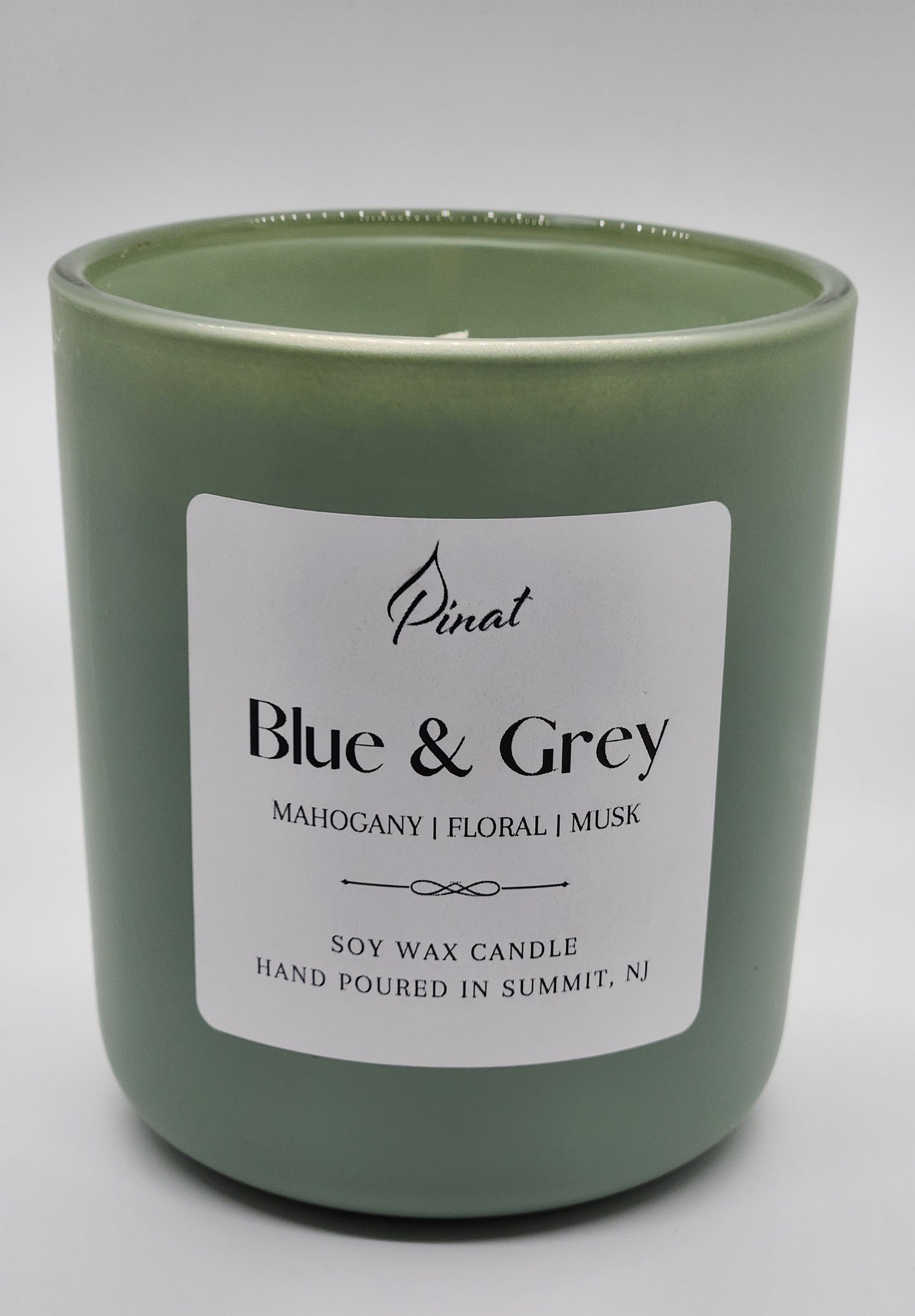Blue & Grey Soy Wax Candle image 0
